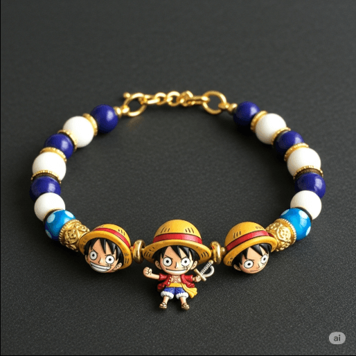 One Piece Straw Hat Bracelet